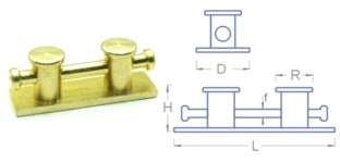 04723 4 x Bar Bollards 23mm